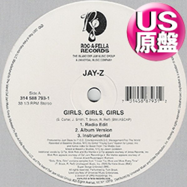 画像1: JAY-Z / GIRLS, GIRLS, GIRLS & TAKEOVER (米原盤/3VER) [◎中古レア盤◎お宝！本物のUS原盤！2000年以降の人気レコード！] (1)
