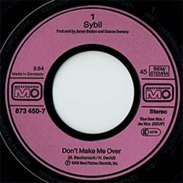 画像3: SYBIL / DON'T MAKE ME OVER (7インチ) [◎中古レア盤◎お宝！美品！ドイツ版ジャケ7"！グランドビート名曲！] (3)