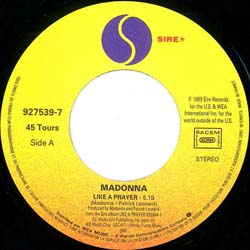 MADONNA / LIKE A PRAYER (7インチMIX) [◎中古レア盤◎お宝！美A級品！フランス版ジャケ！7